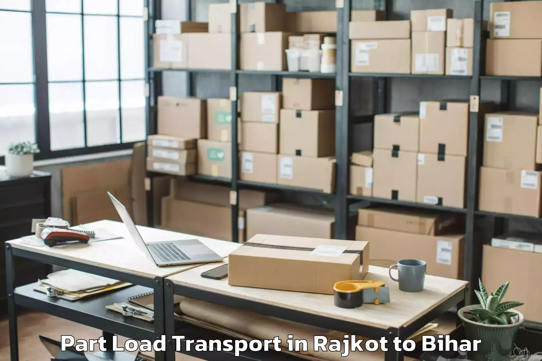 Easy Rajkot to Ramgarh Chowk Part Load Transport Booking